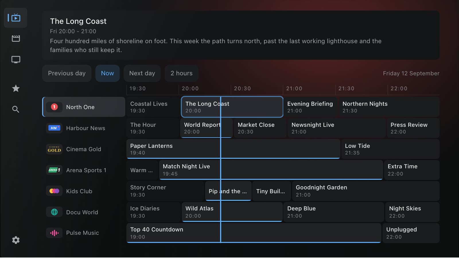 A real TV guide in Keel TV